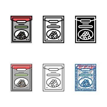 Pepper bag package color icon vector stylized Stock Illustration