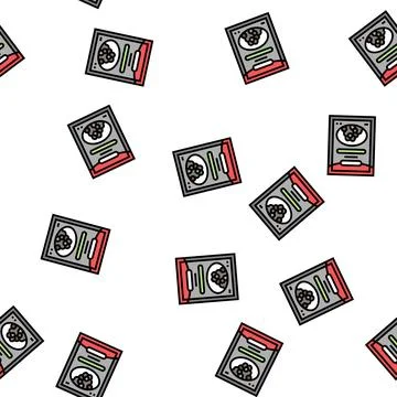 Pepper bag package vector seamless pattern Illustrazione stock