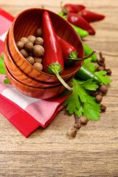 Pepper in a bowl Stock Photos