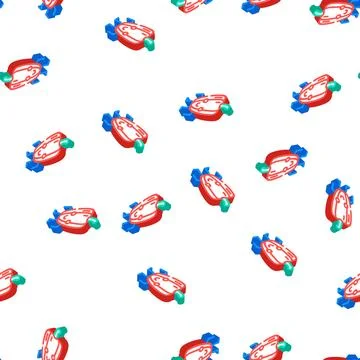 Pepper character isometric icon seamless pattern Stock Illustration