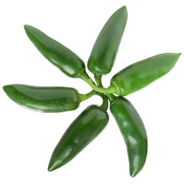 Pepper chili stack top view Stock Photos