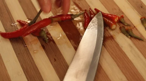 Pepper chopping Stock Footage 35829178