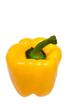 Pepper with Clipping Path Isolated on a White Background Foto stock