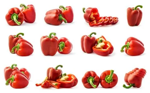 Pepper collage Foto stock