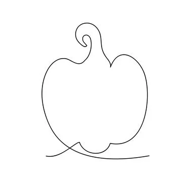 Pepper continuous one line drawing Stock Illustration