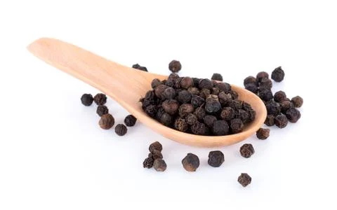 Pepper corn on white background Stock Photos