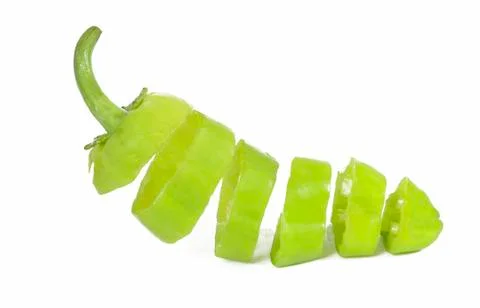 Pepper cut into pieces Foto stock