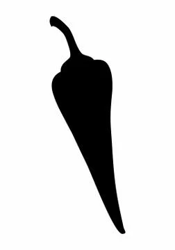 Pepper dark silhouette Illustrazione stock