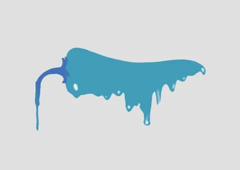 Pepper with dripping  paint Stock Illustration