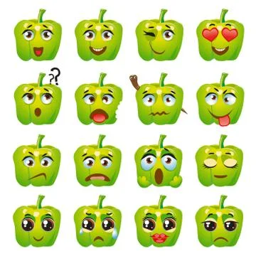 Pepper Emoji Emoticon Expression Ilustração Stock