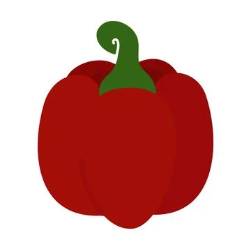 Pepper flat icon isolated on white Stock Illustration