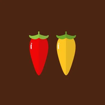 Pepper flat icon, vector color cute illustration Stock Illustration