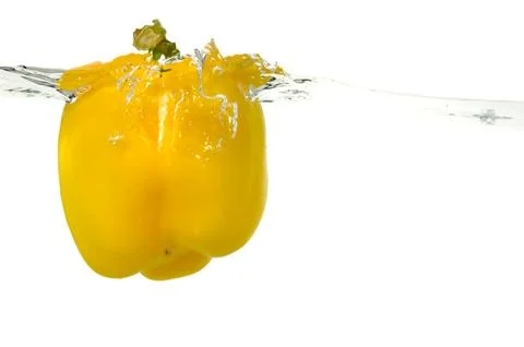 Pepper fruit in water Stock Photos