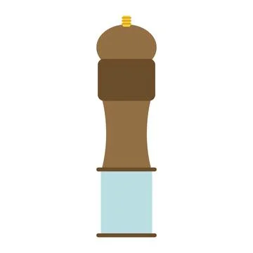 Pepper grinder flat clipart vector illustration Stock Illustration