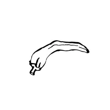 Pepper grunge icon. Chilli brush ink illustration. Stock Illustration