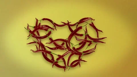 Pepper heart animation Stock-Footage 156741250