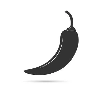 Pepper icon. Flat style. Isolated on white background.. Stock Illustration