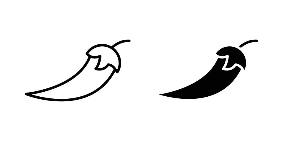 Pepper icon vector, symbol, logo illustrations Stock Illustration