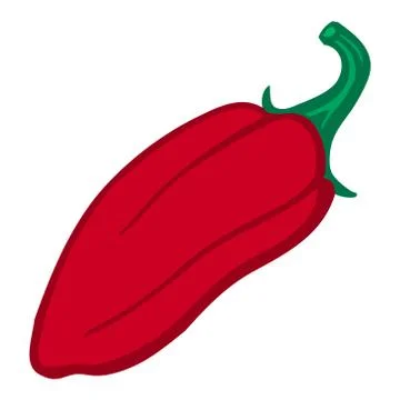 Pepper. Isolated object. Vector Image. Stock Illustration