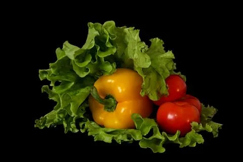 Pepper, lettuce. Stock Photos