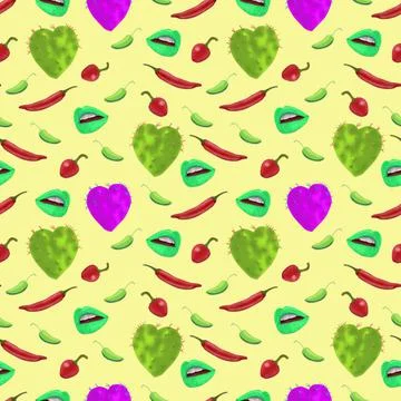 Pepper lips Stock Illustration