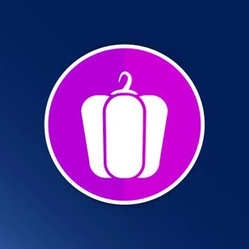 Pepper logo bell sweet vector abstract line Stock Illustration