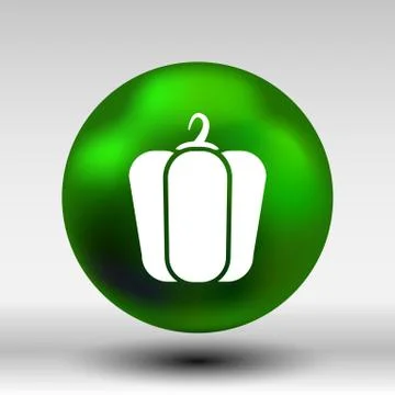 Pepper logo bell sweet vector abstract line Stock Illustration