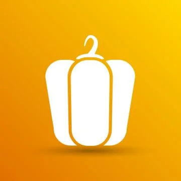 Pepper logo bell sweet vector abstract line Illustrazione stock