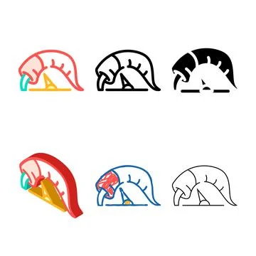 Pepper low spice taste scale color series icon vector Stock Illustration