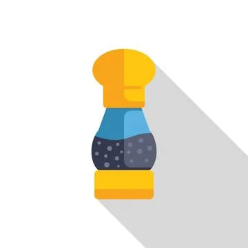 Pepper mill adding seasoning, kitchen utensil for flavor enhancement Stock Illustration