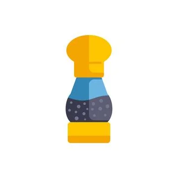 Pepper mill grinder with spices for cooking concept Stock Illustration