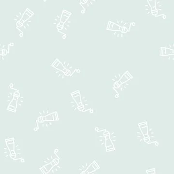 Pepper mill line seamless pattern Stock Illustration