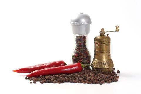 Pepper mills Stock Photos