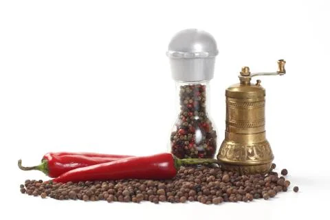 Pepper mills Stock Photos