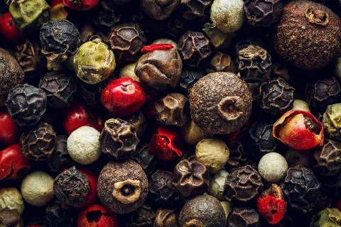 Pepper mix macro Background Stock Photos