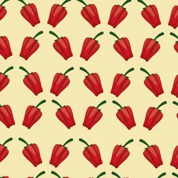 Pepper nutrition seamless pattern image 스톡 일러스트