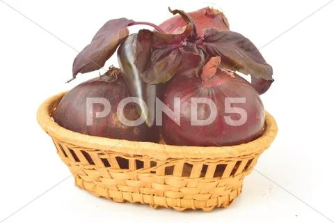 Pepper, onion on a white background Stock Photos