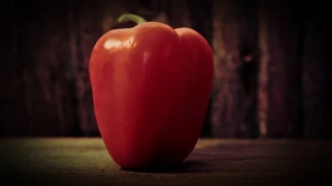 Pepper or bell Pepper background macro 4K stock footage Stock Footage 83255447
