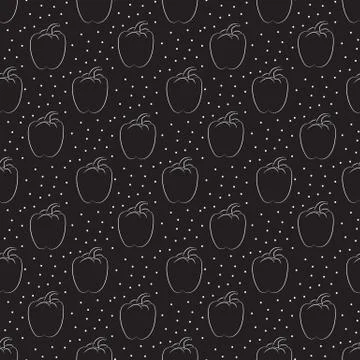 Pepper. Pattern with dots on a dark background Illustrazione stock