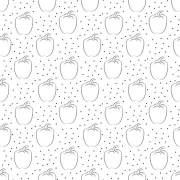 Pepper. Pattern with dots on white background Stockillustratie