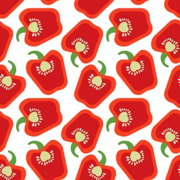 Pepper pattern flat illustration design Stock Illustration