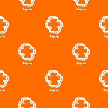 Pepper pattern vector orange 스톡 일러스트