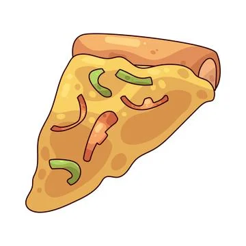 Pepper pizza illustration Illustrazione stock