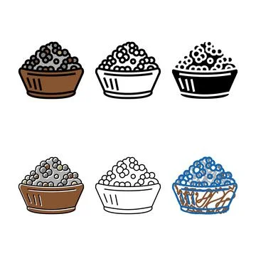 Pepper plate color icon multipack vector Stock Illustration