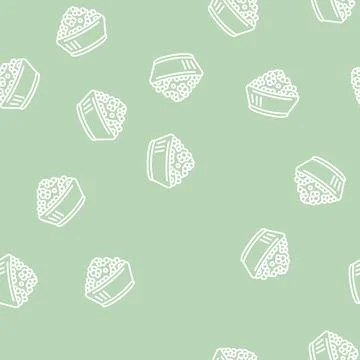 Pepper plate line seamless pattern Stock Illustration