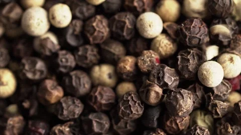 Pepper pouring macro shot. Stock Footage 170621199