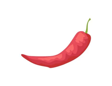 Pepper Raw Spicy Vegetable Vector Illustration Stock Illustration