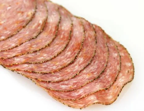 Pepper salami Stock Photos