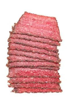 Pepper salami Stock Photos