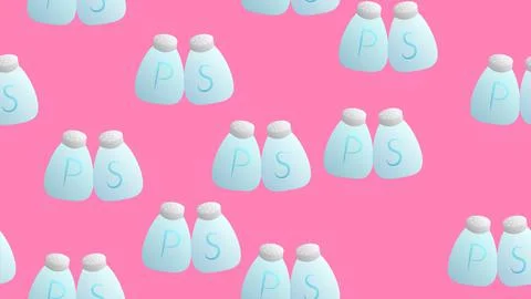 Pepper salt bottle seamless vector pattern sugar scarf isolated tile backgrou Illustrazione stock